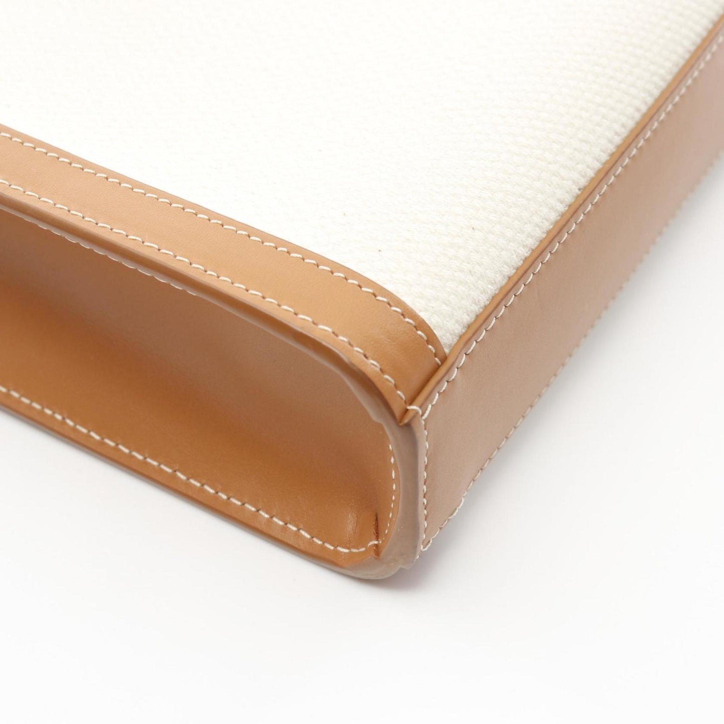 Celine Mini Vertical Cabas Handbag Canvas Leather
