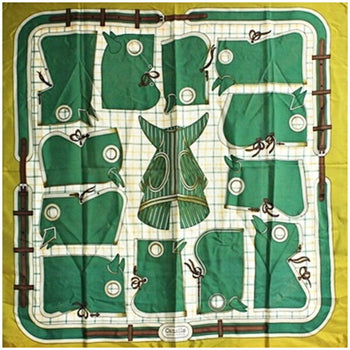 Hermes Silk Scarf/Muffler Carr 90 Camails