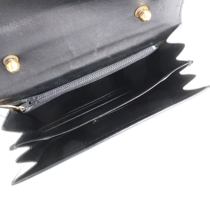 Christian Dior Leather Tote Handbag Black