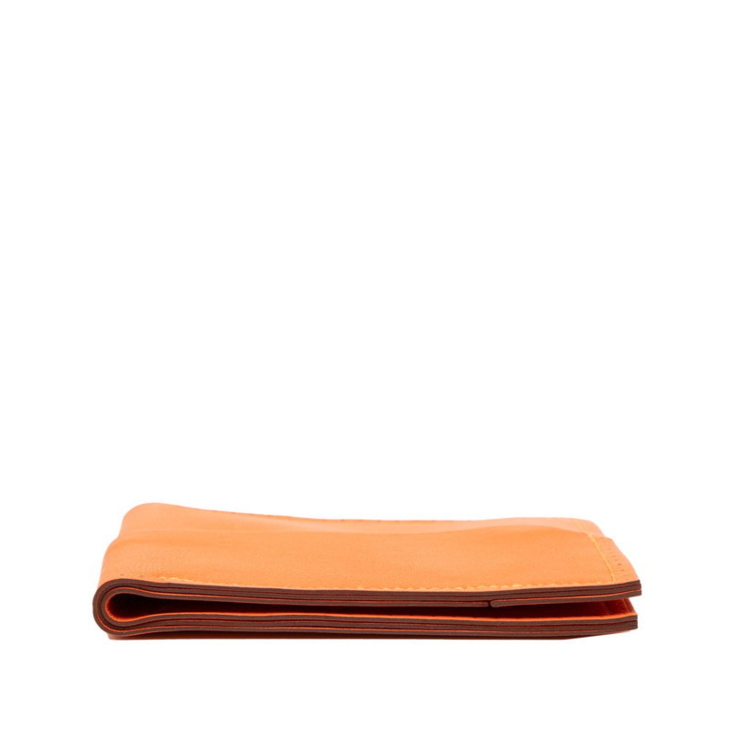 Hermes Herms Flex Bifold Wallet In Orange Swift Leather