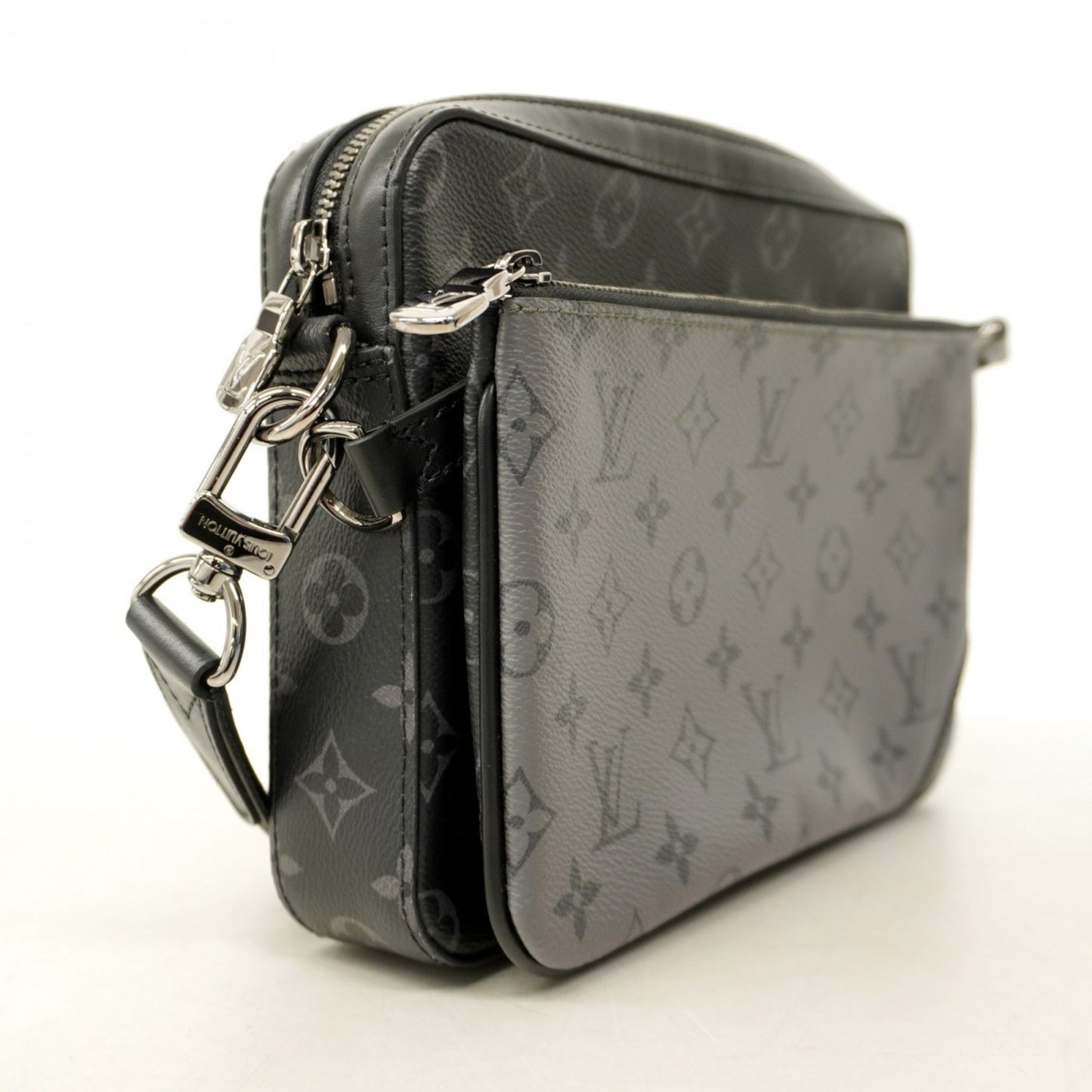 Louis Vuitton Monogram Eclipse Trio Shoulder Bag M69443 Black