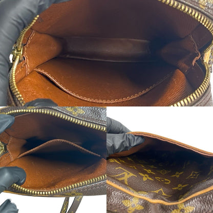 Louis Vuitton Danube Monogram Leather Mini Shoulder Bag/Pochette In Brown