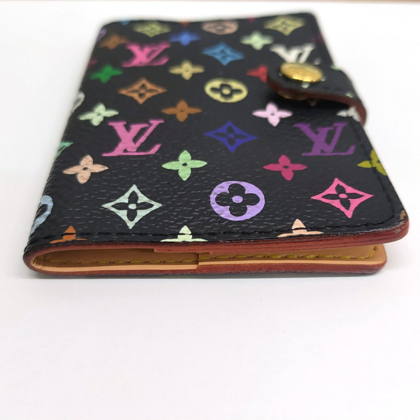 Louis Vuitton Multi Noir Carnet De Val Agenda Mini Card Case M92652 Ja-24910