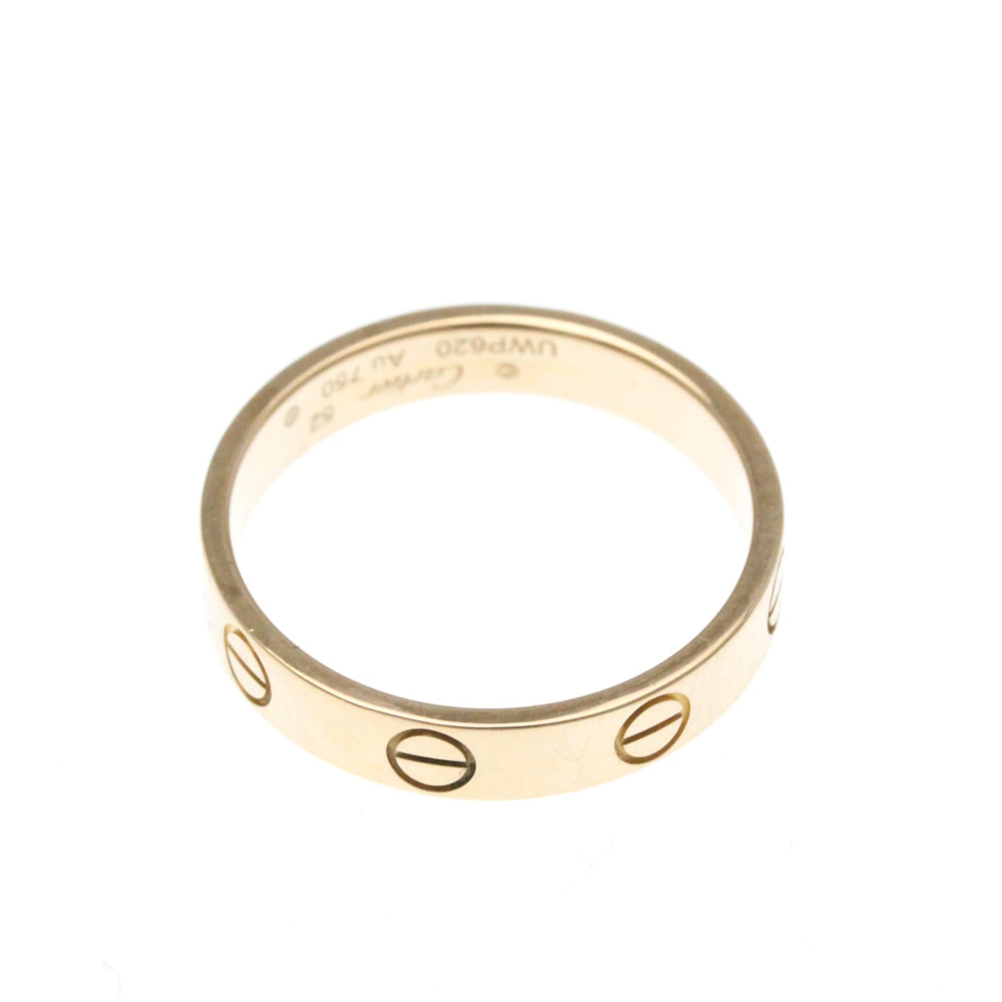 Cartier Mini Love Ring Pink Gold (18K) Fashion No Stone Band Ring Pink Gold