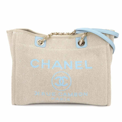 Chanel Deauville Mm Chain Tote Bag