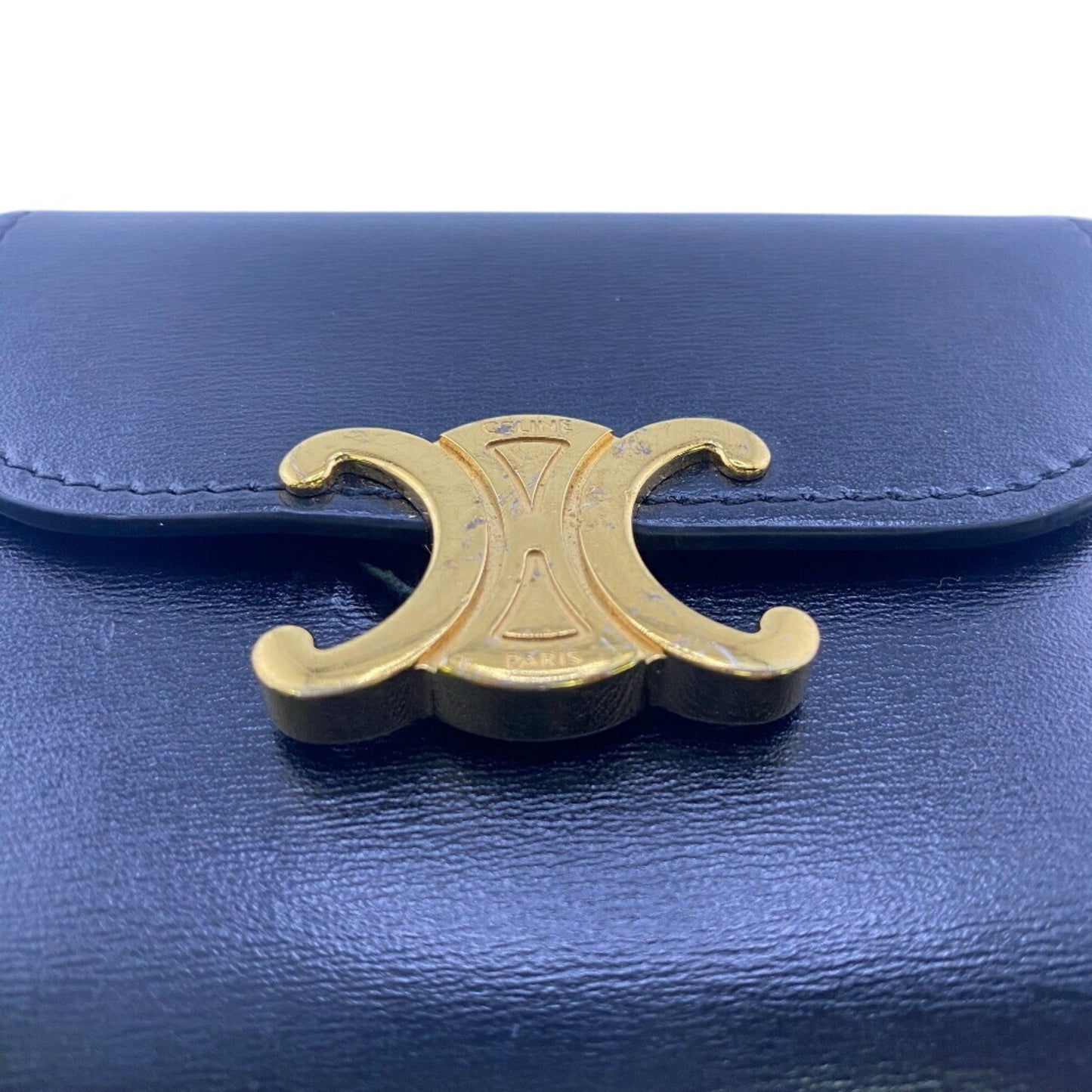 Celine Small Flap Wallet Trifold Black