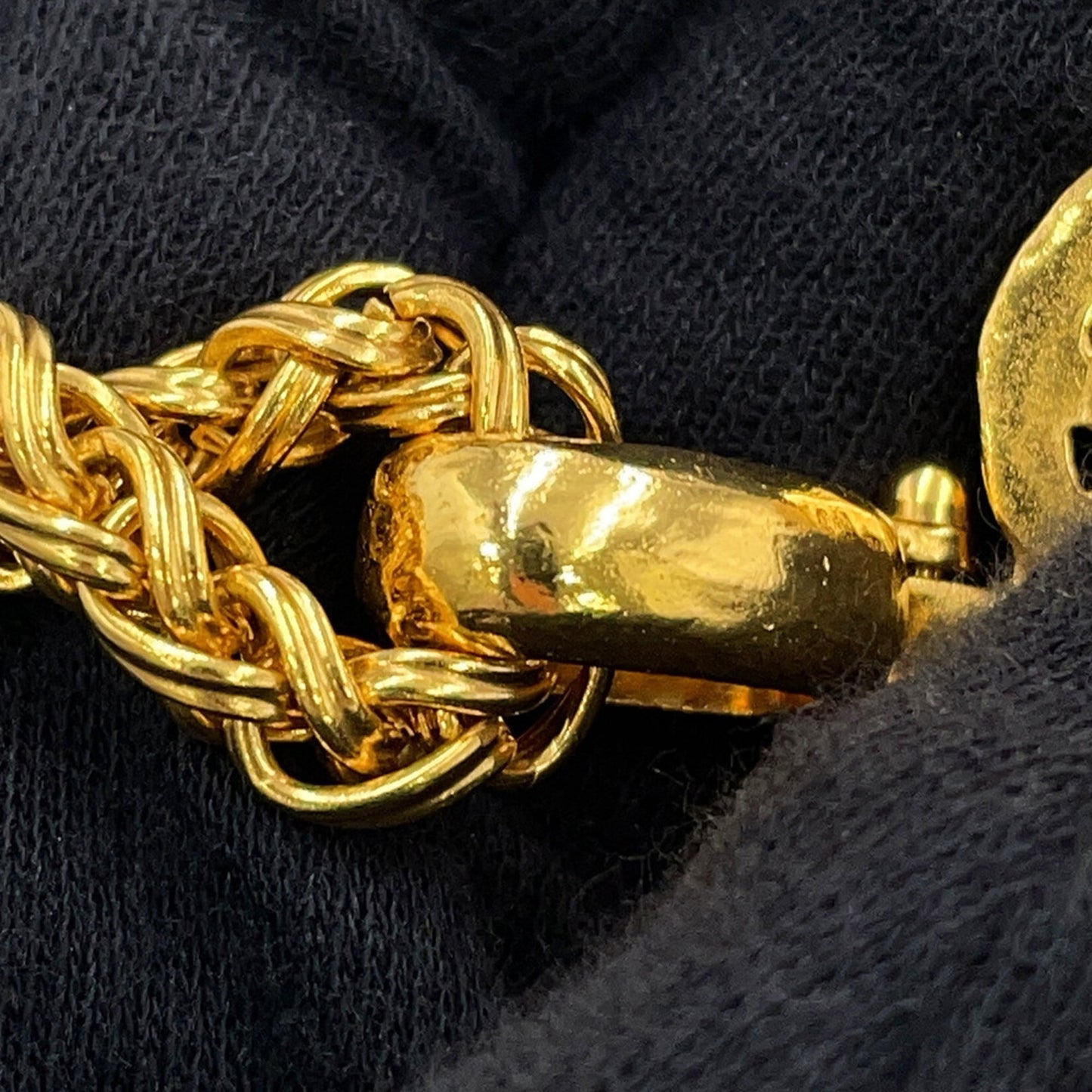 Chanel Coco Mark Flower Motif Metal Necklace 95A Chanel