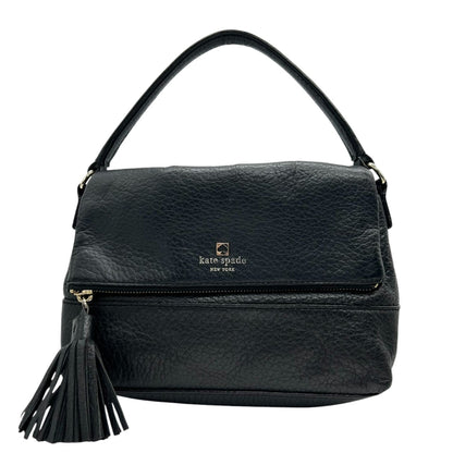 Kate Spade Handbag Shoulder Bag Flap Leather Black