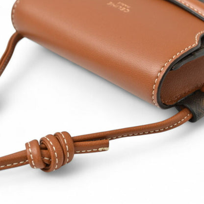 Celine Shoulder Bag Phone Pouch Triomphe Brown Celine 10G332Cqd 04Lu Phone Pouch
