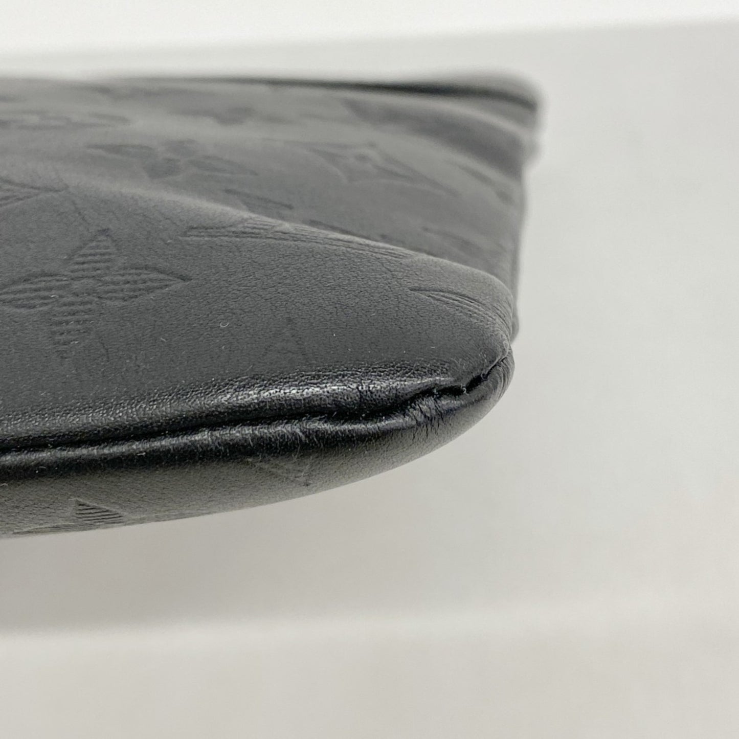 Louis Vuitton Monogram Shadow Pochette Discovery Clutch Bag M62903 Black