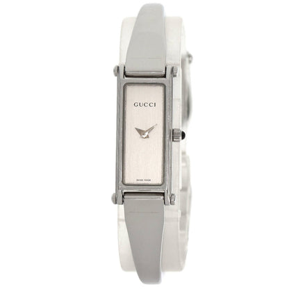 Gucci 1500L Square Face Bangle Watch Stainless Steel Ss