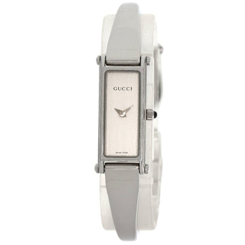 Gucci 1500L Square Face Bangle Watch Stainless Steel Ss