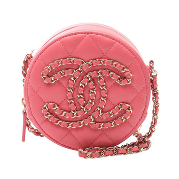 Chanel Matelasse Round Mini Shoulder Bag In Lambskin Leather