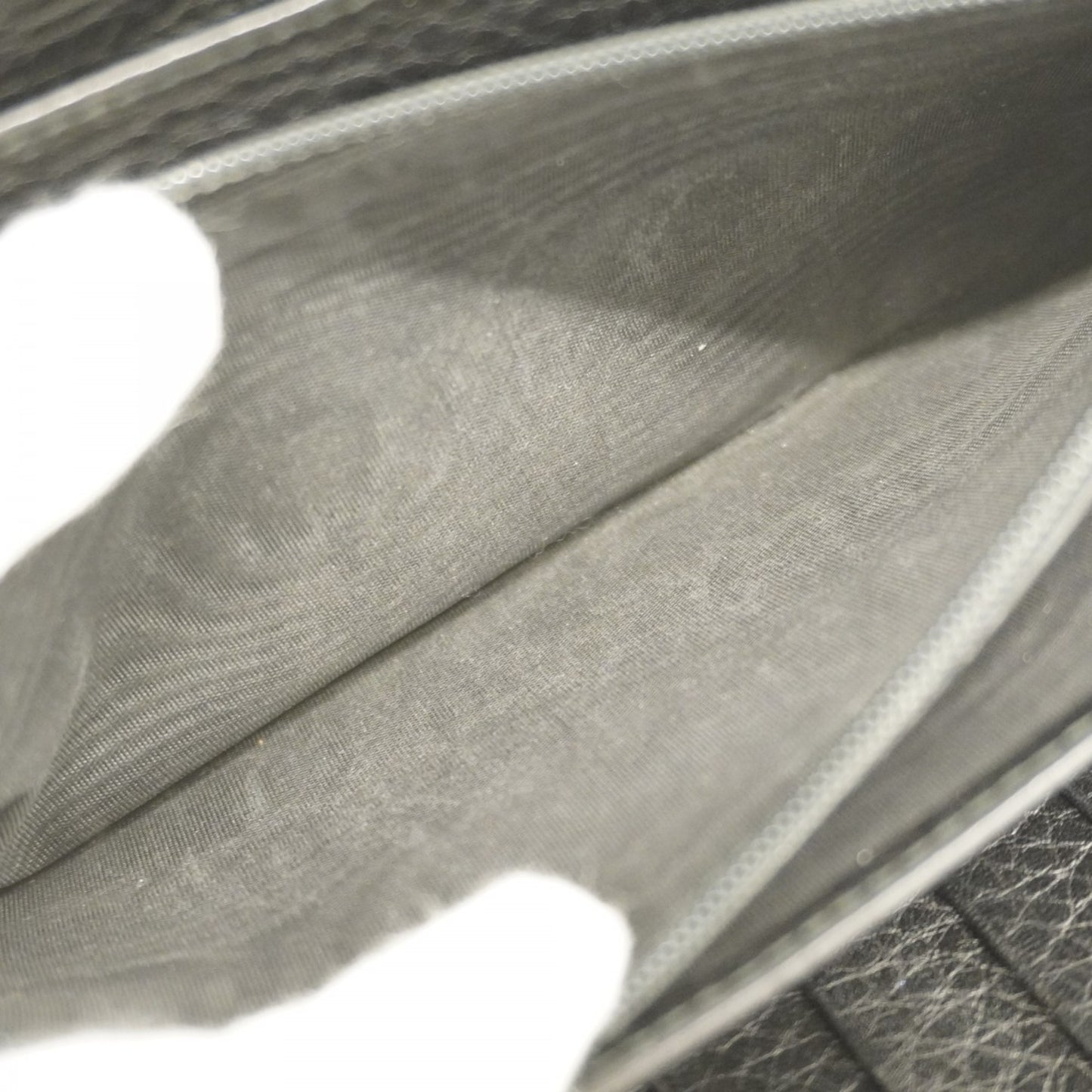 Gucci Soho Long Wallet 291102 Leather Black Champagne