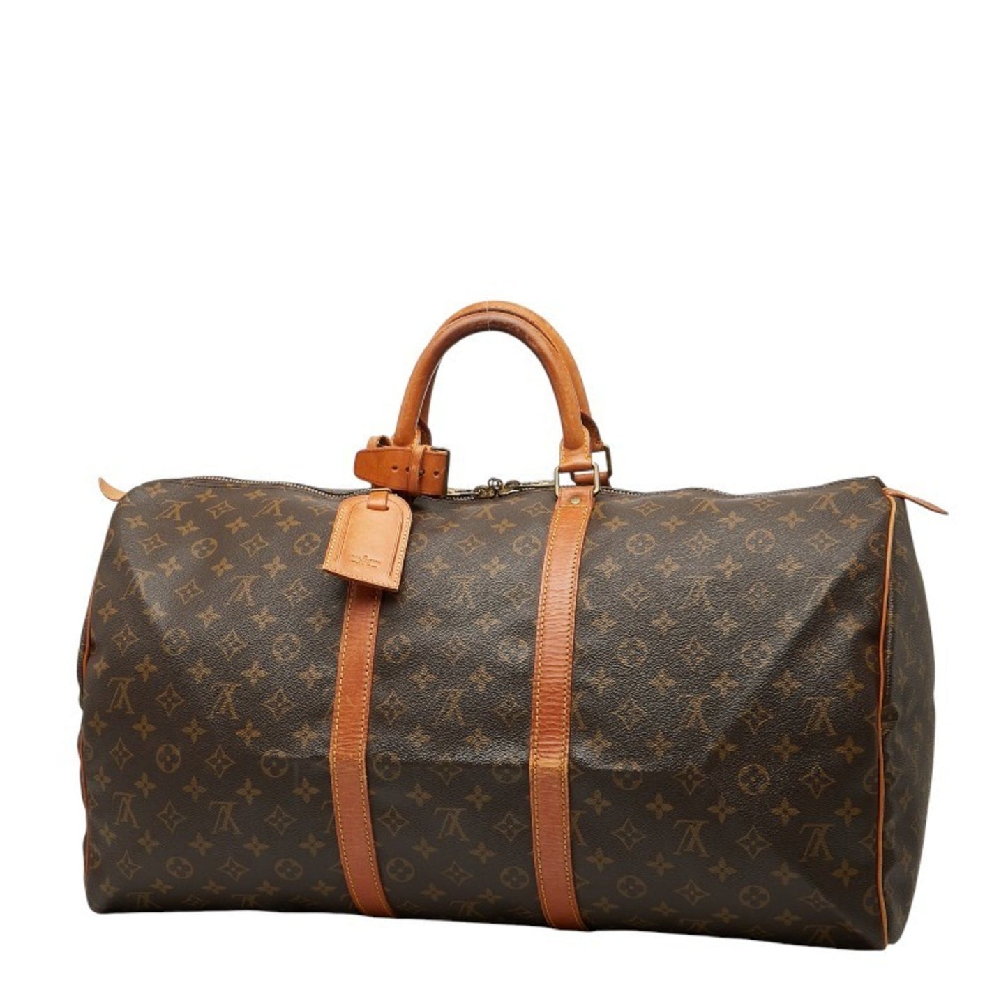 Louis Vuitton Monogram Keepall 55 Boston Bag/Travel Bag M41424 Brown Leather