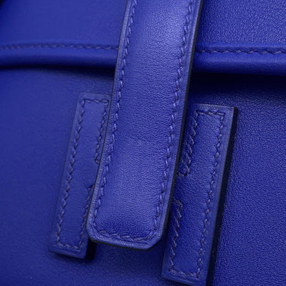 Hermes Herms Jige Duo Blue Electric Swift Long Wallet