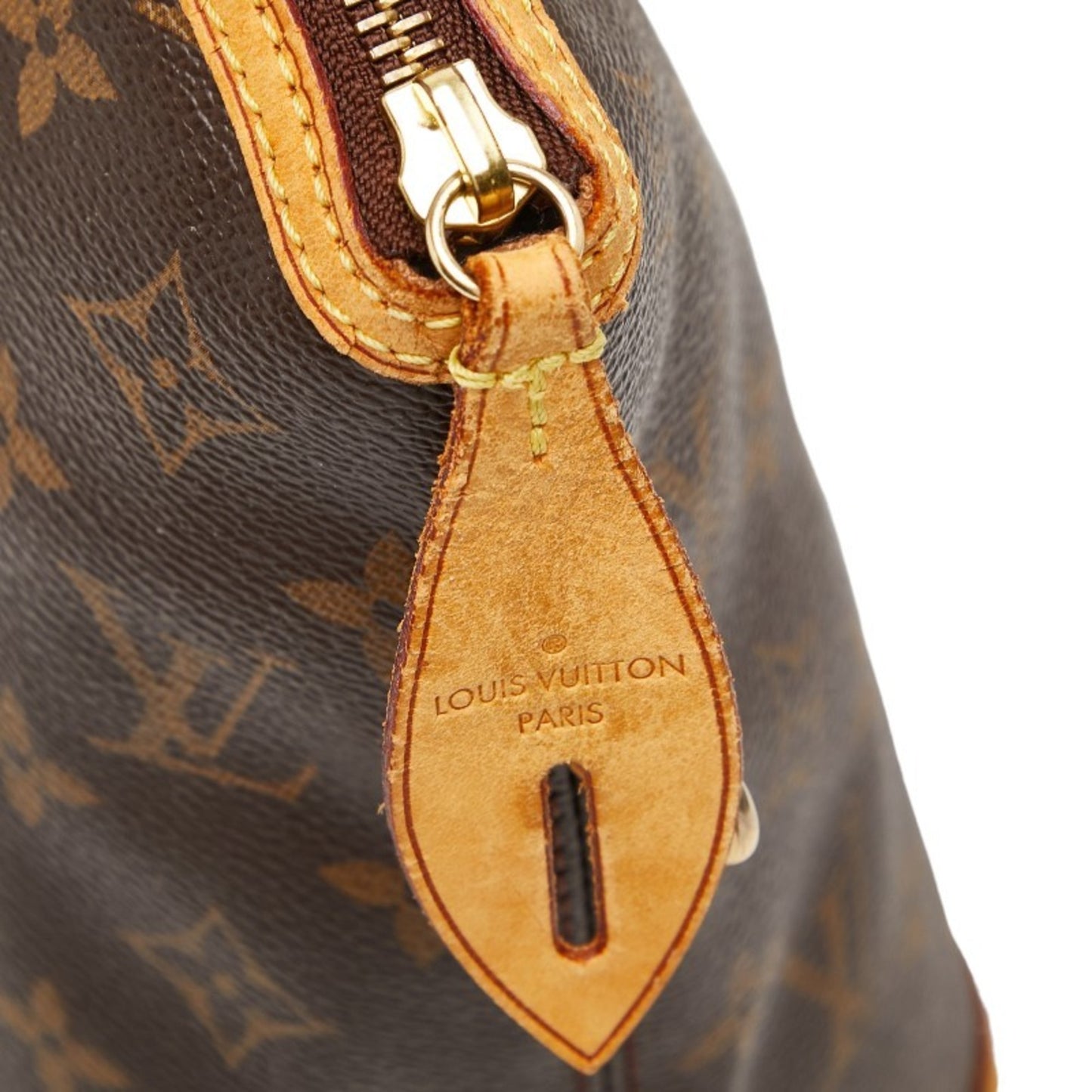Louis Vuitton Monogram Lockit Tote Bag M40102 Brown Leather