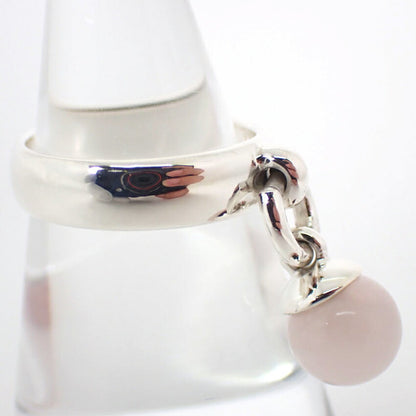 Tiffany 925 Ball Dangle Rose Quartz Ring