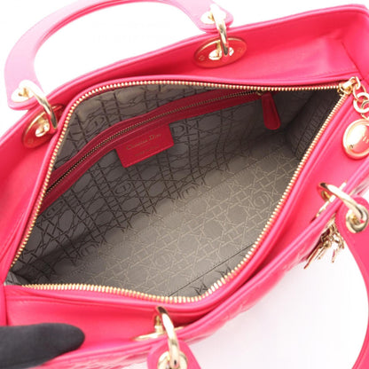 Christian Dior Dior Lady Large Handbag In Lambskin Leather
