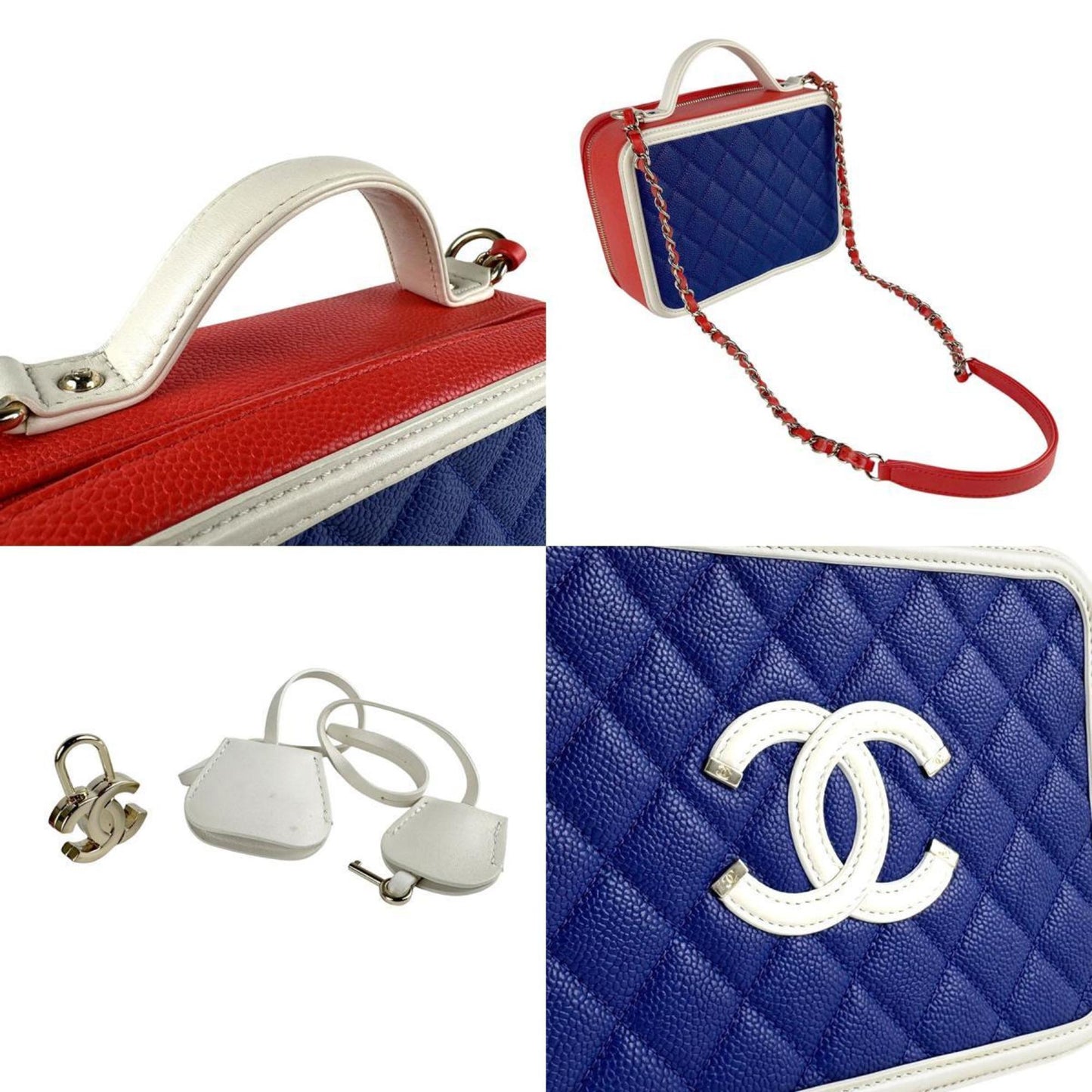 Chanel Cc Figley Shoulder Bag In Caviar Leather
