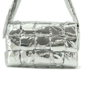 Bottega Veneta Shoulder Bag Intrecciato Cassette Metallic Effect Patent 701349 Bottega Veneta