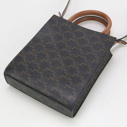 Celine Mini Vertical Cabas Triomphe Canvas Tote Bag 194372Bzk.04Lu