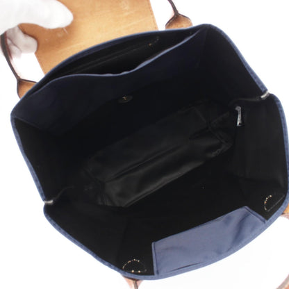 Longchamp Le Pliage Original M Tote Bag Fabric Leather