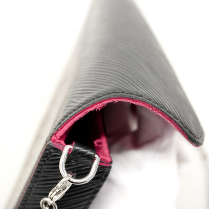 Louis Vuitton Epi Felicie Shoulder Wallet M64579 Noir Hot Pink