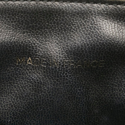 Chanel Coco Mark Handbag Vanity Bag Black Gold Caviar Skin