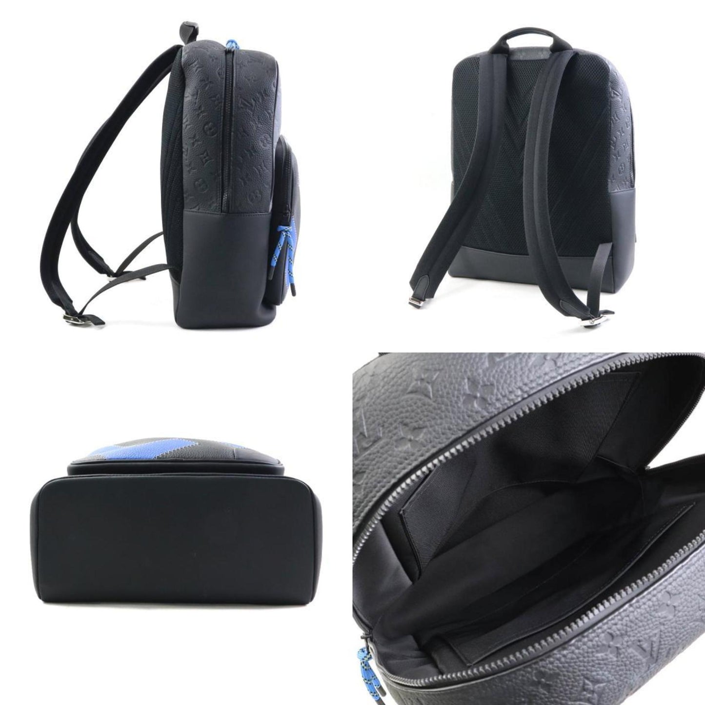 Louis Vuitton Louis Vuitton Backpack Day Break Dean Taurillon Leather Black X Blue