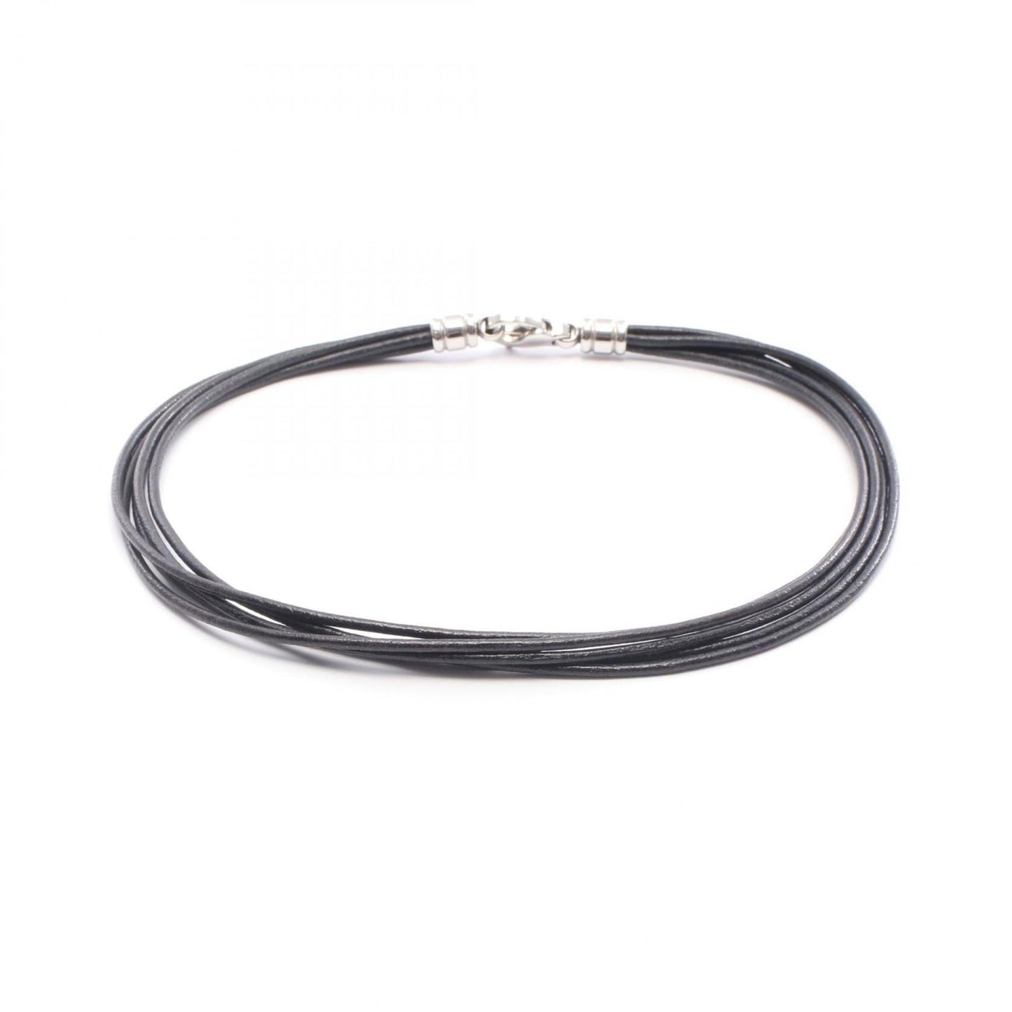 Bvlgari Choker Accessories In Leather And Stainless Steel