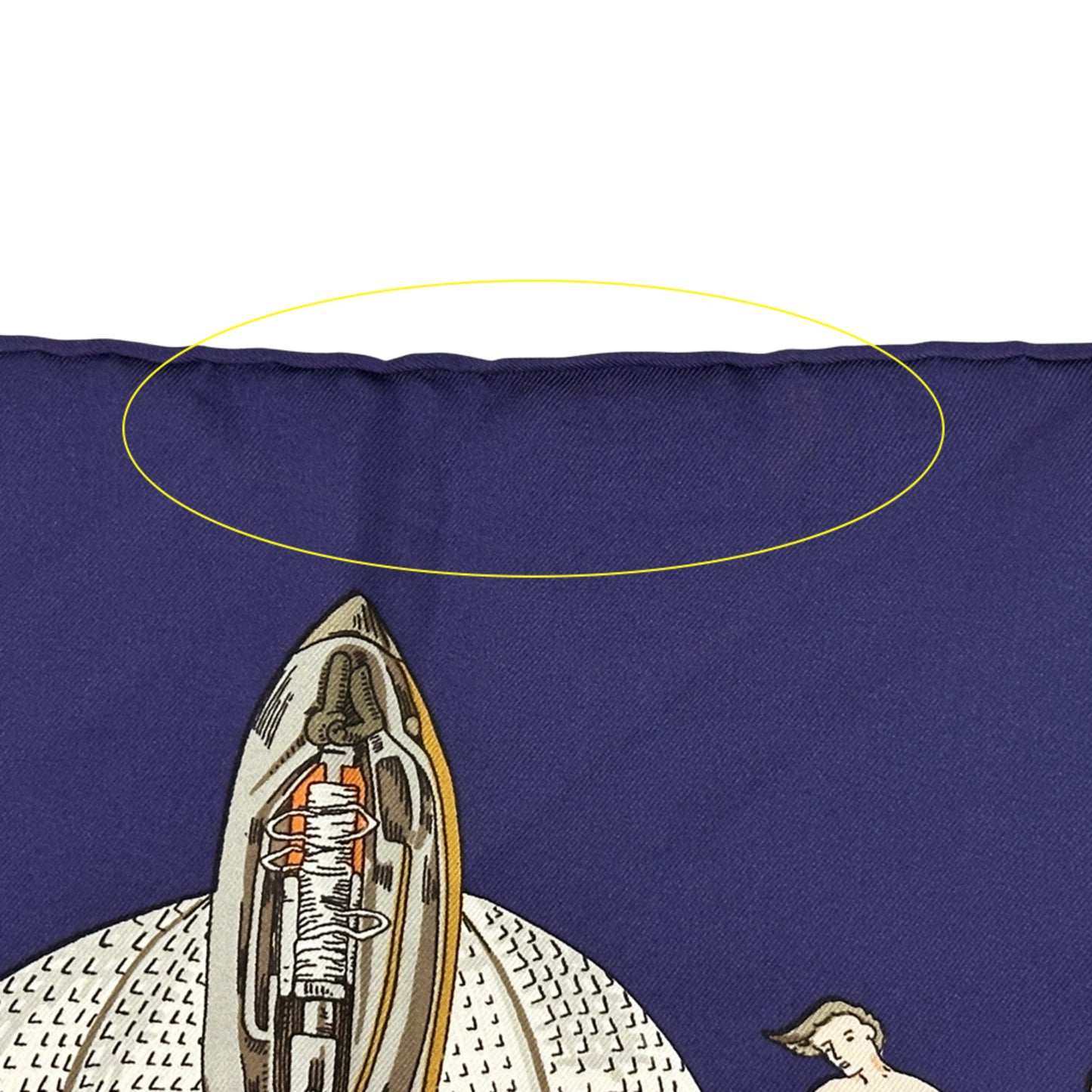 Herms Hermes Scarf/Muffler Carr 90 "Au Fil De La Soie" (As The Silk Thread Moves)