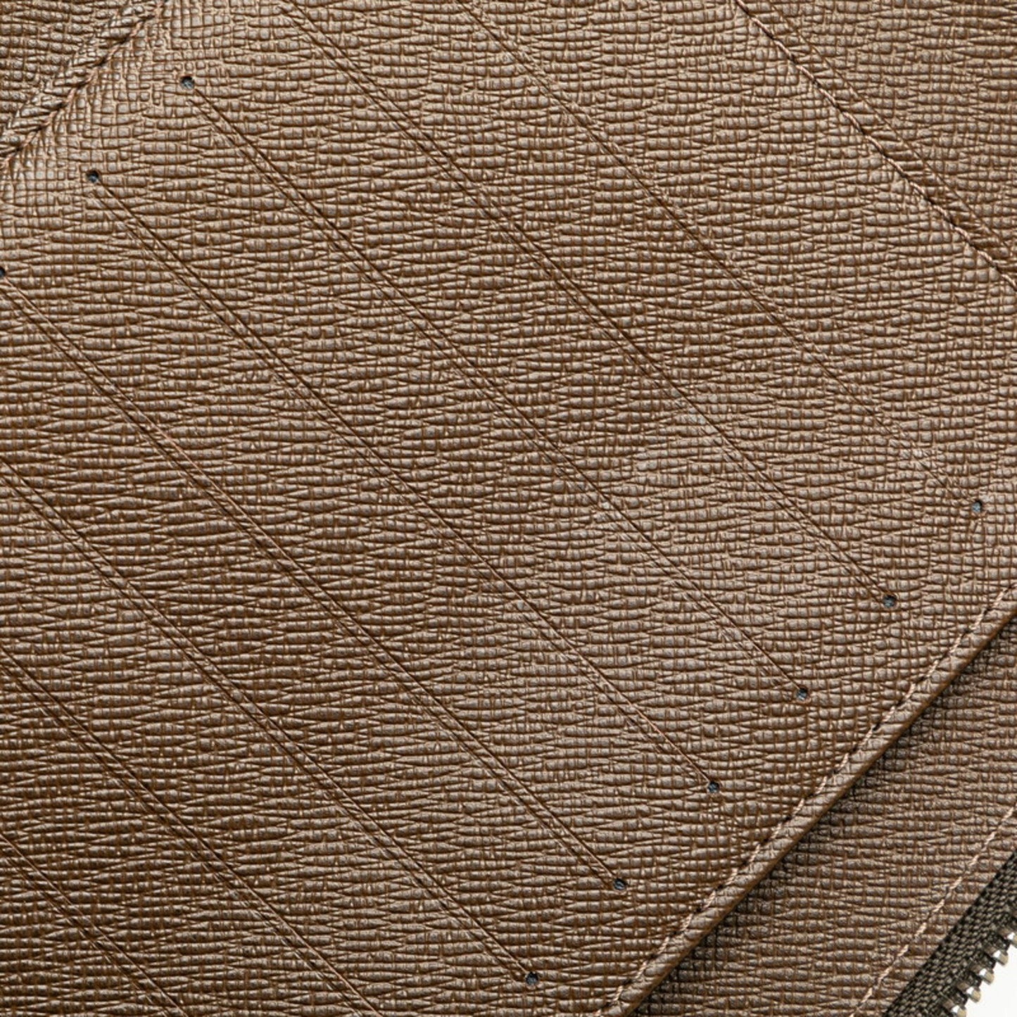 Louis Vuitton Taiga Organizer Atoll Long Wallet Round Travel Case M30658 Grisli Brown Leather Pvc