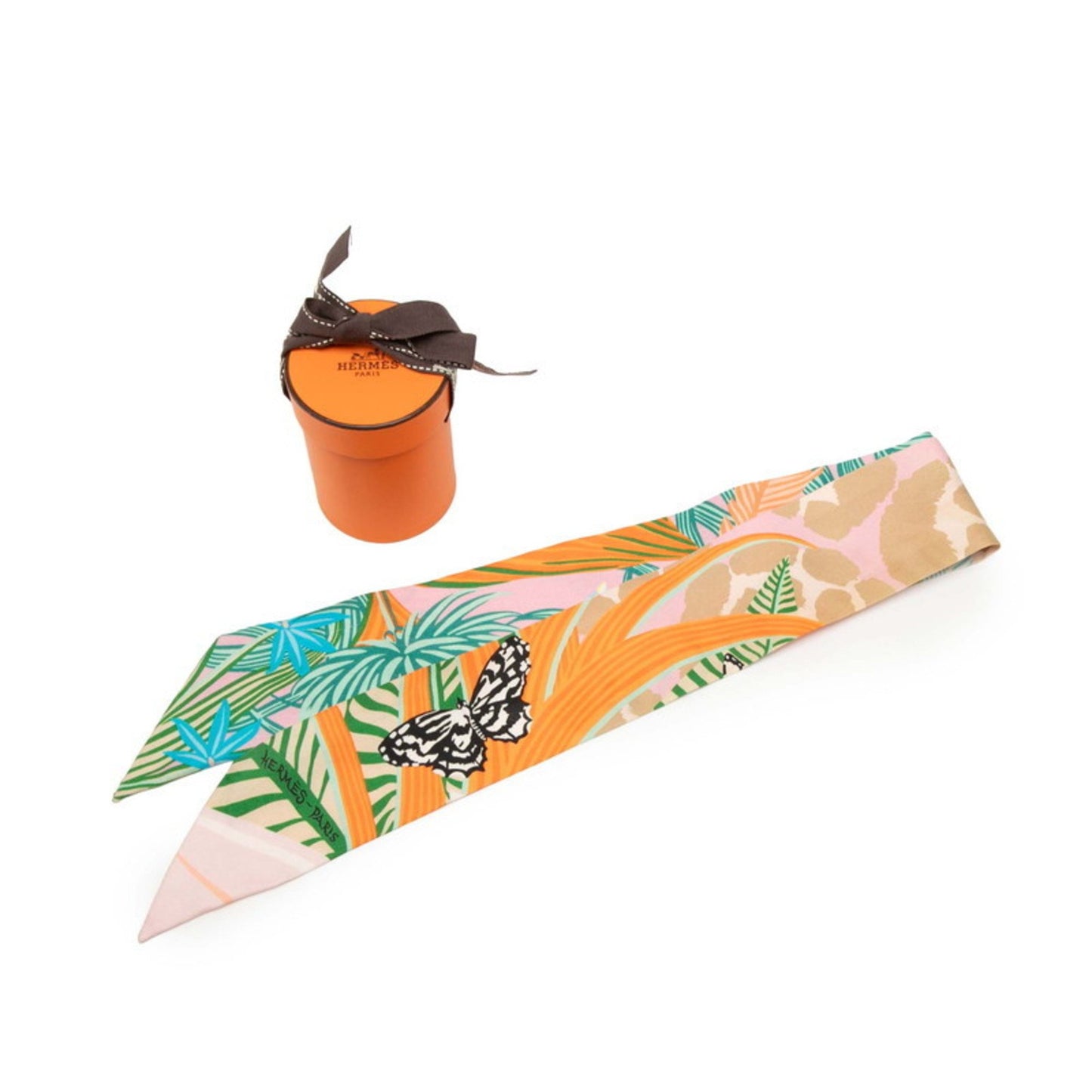 Hermes Herms Twilly Jaguar Quetzal Scarf