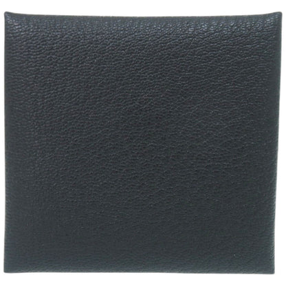 Like New Herms Bastia Verso Chevre Blue Ocean W Stamp (Made In 2024) Coin Case Wallet 1387 Hermes