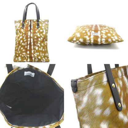 Burberry Handbag Nylon Leather Brown X Black