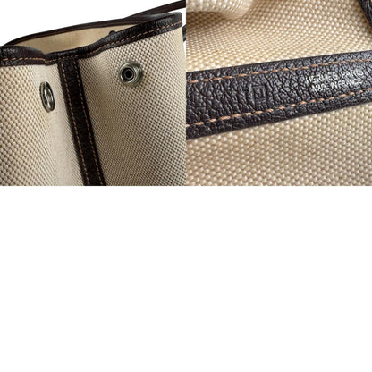 Hermes Herms Garden Pm 36 Toile H Buffle Maroon Handbag