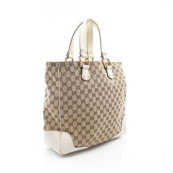 Gucci Bamboo Horsebit Gg Canvas Tote Bag