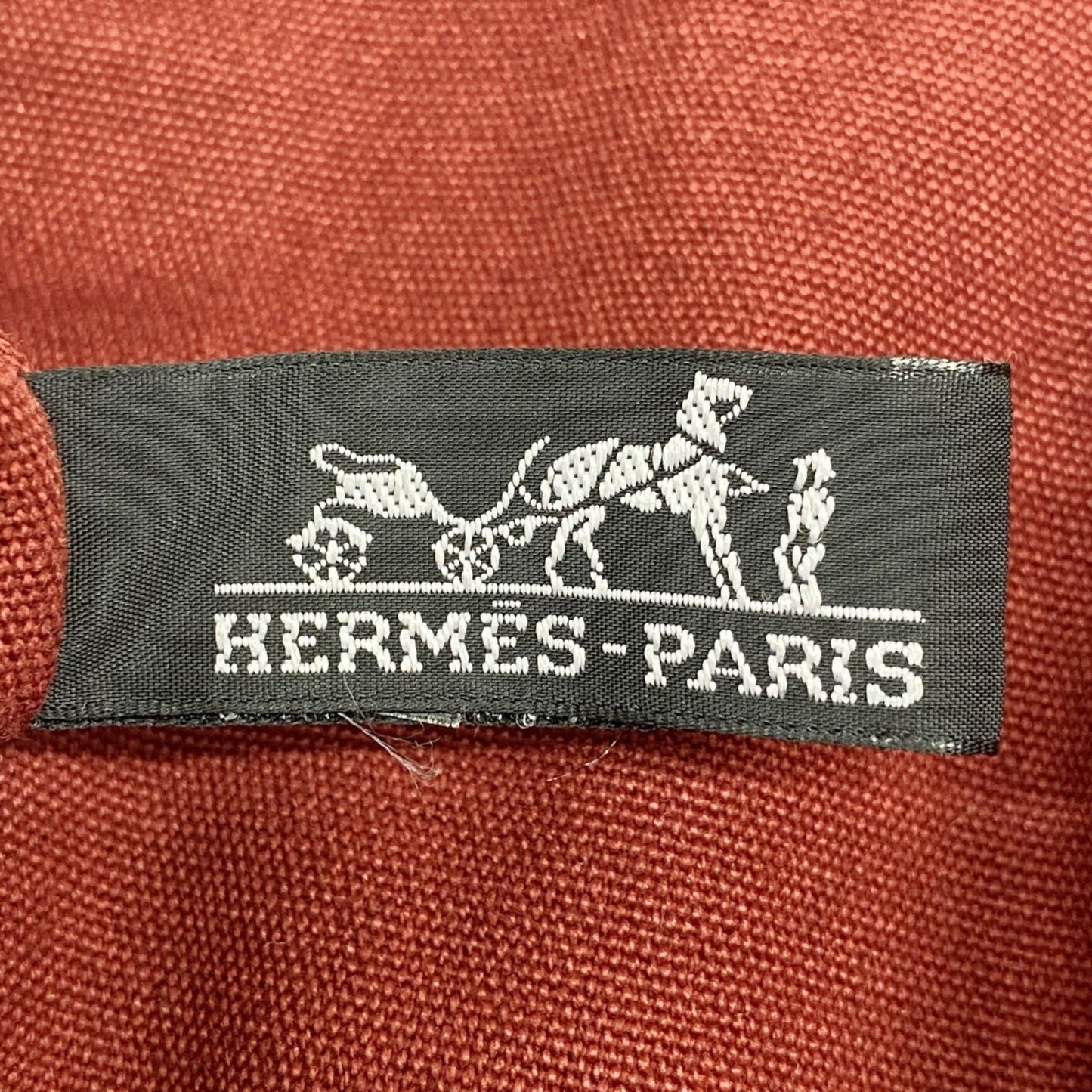 Hermes Herms Fouleaux Cabas Canvas Tote Bag In Red