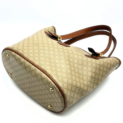 Celine Macadam M95 Tote Bag Shoulder Bag/Leather Beige