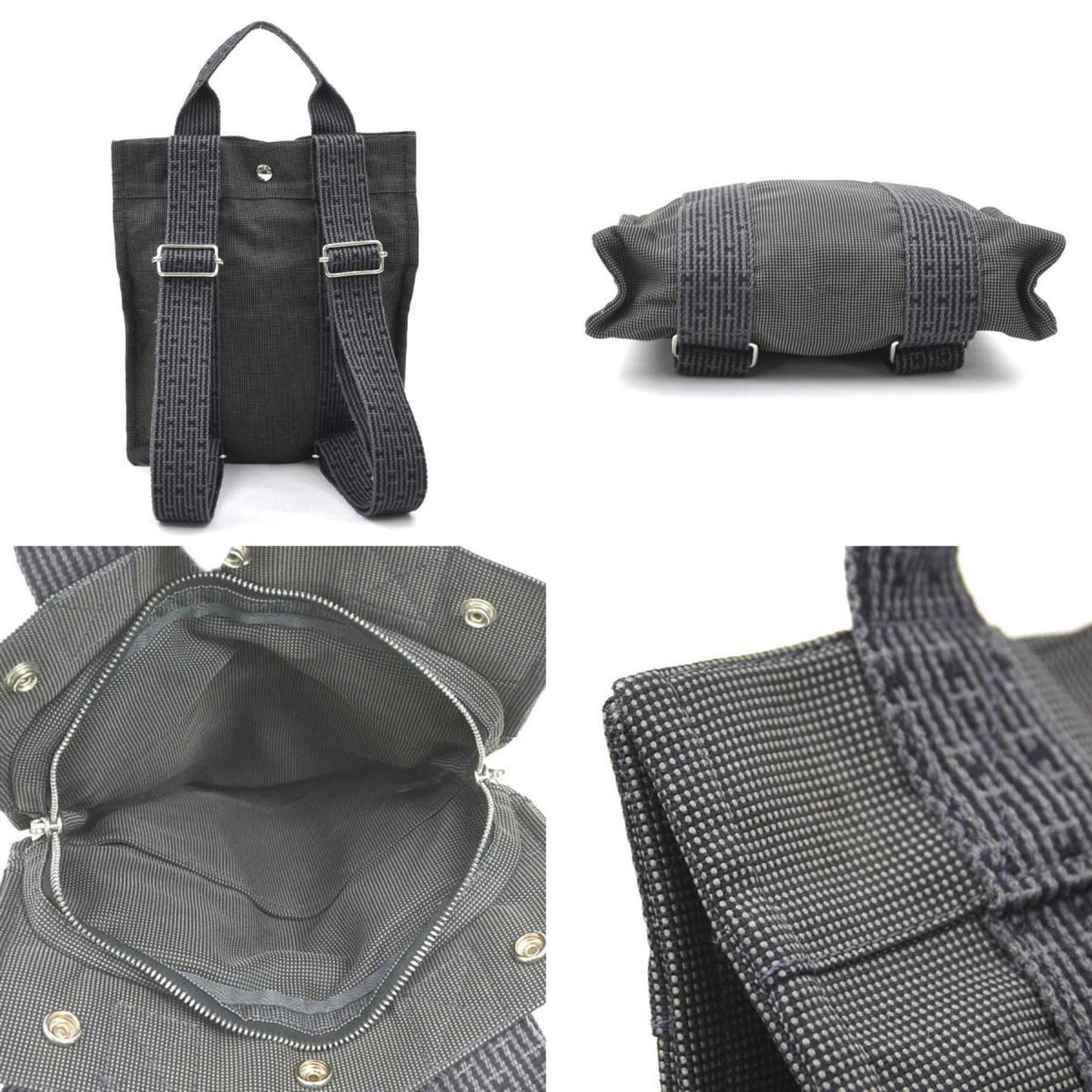 Hermes Herms Air Line Ad Pm Backpack In Dark Gray And Silver
