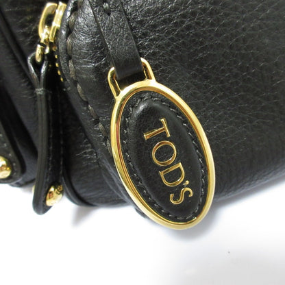 Tod'S Multi-Pocket Leather Handbag In Black