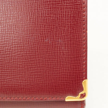 Cartier Must Leather Wallet Bordeaux