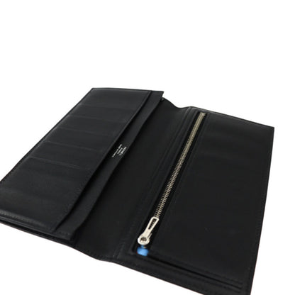 Hermes Citizen Twill Long Wallet - Swift Leather Black Bi-Fold D Engraved 2427063007153R1