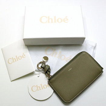 Chlo Chloe Grained Leather Alphabet Wallet Card Case Chc21Wp716F5738I Pottery Green