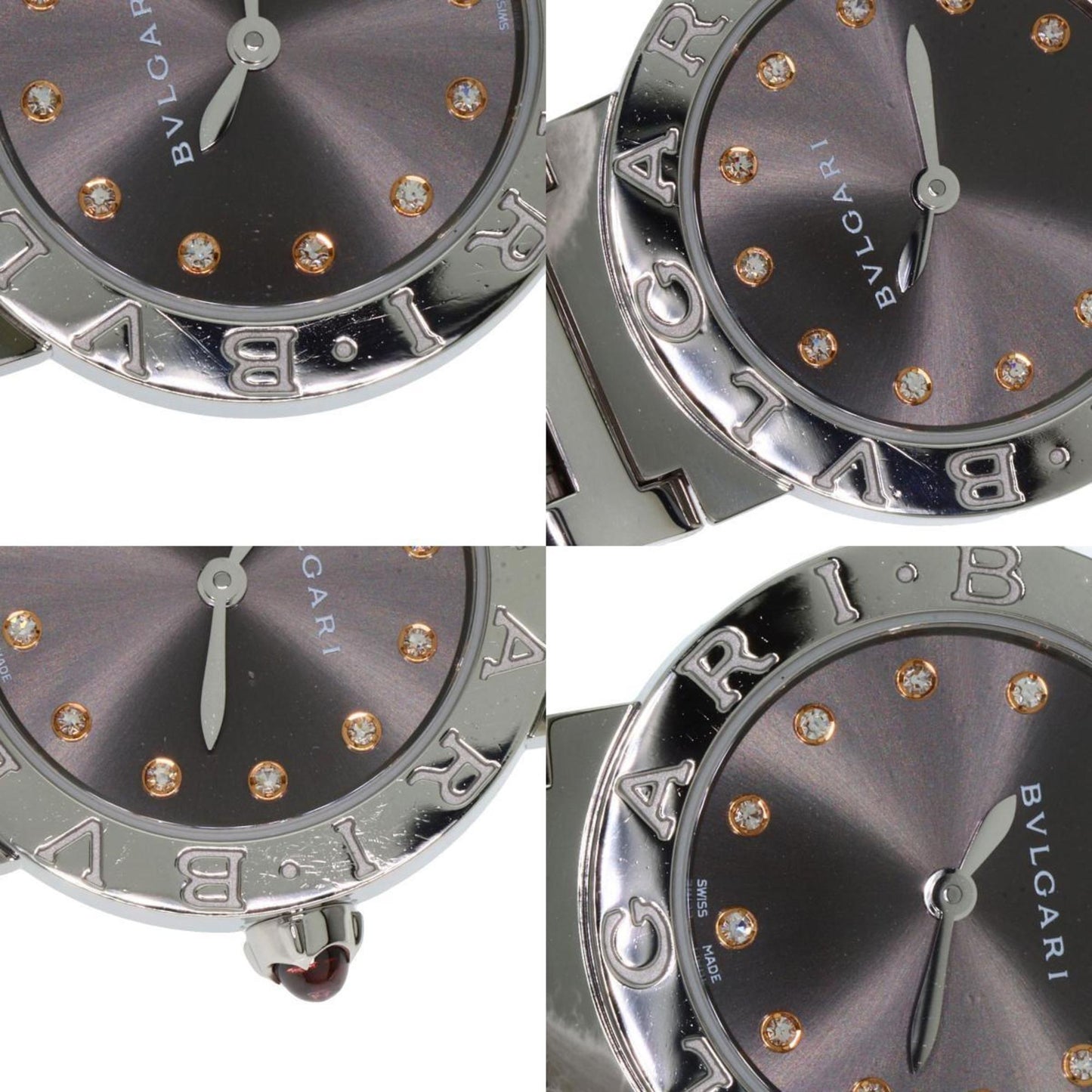 Bvlgari Bbl26C6Ss 12 12P Diamond Watch Stainless Steel Ss