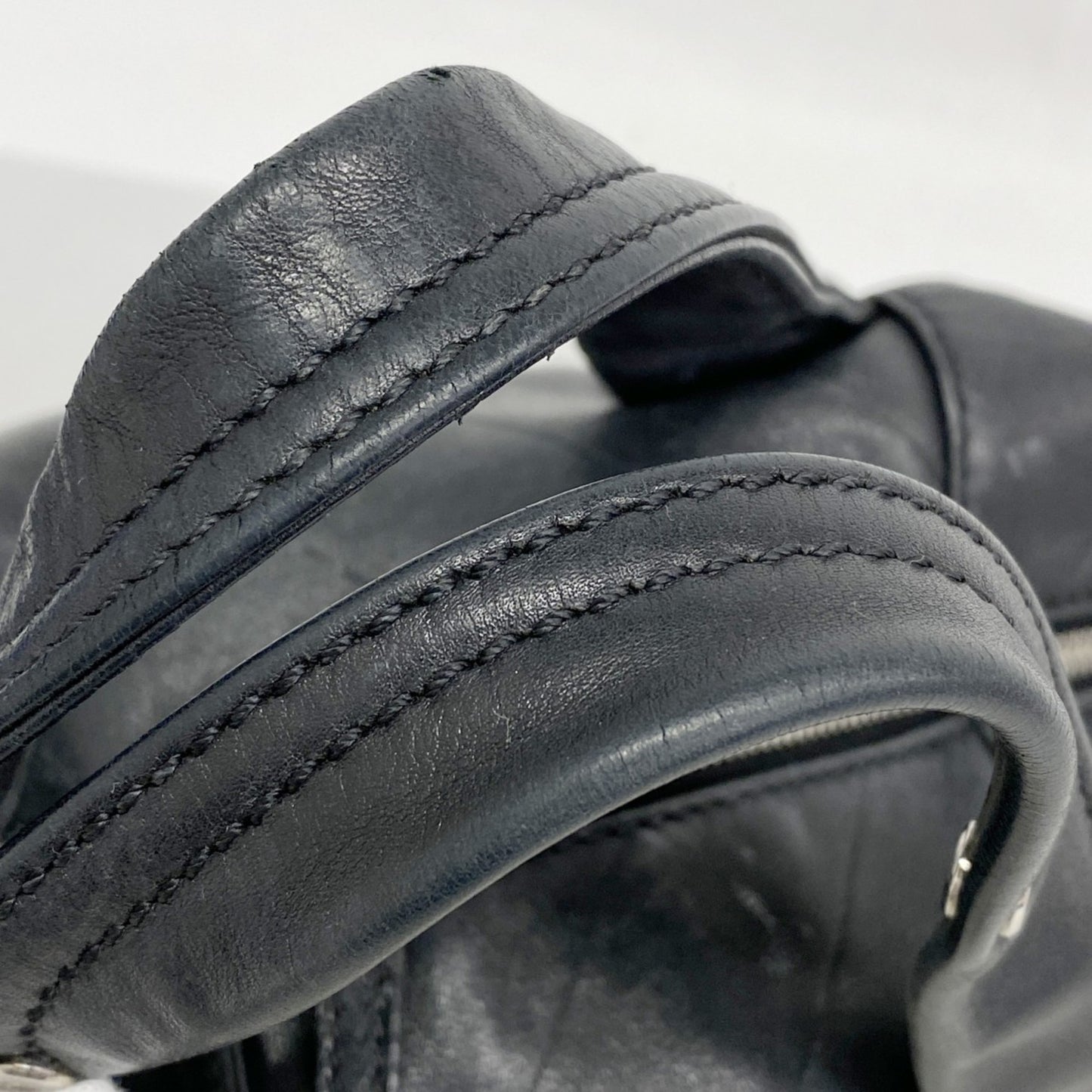 Chanel Handbag V-Stitch Leather Black