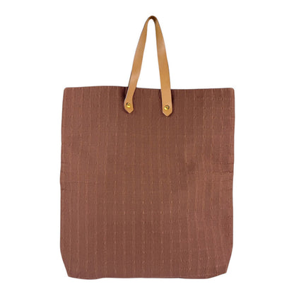 Hermes Herms Amedaba Diago Gm Handbag Tote Bag In Brown And Gold