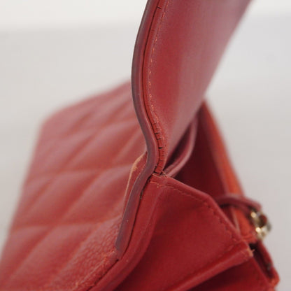 Chanel Cc Filigree Caviar Leather Long Wallet