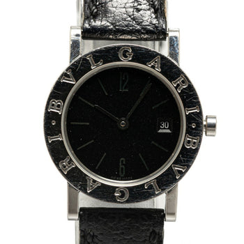 Bvlgari Watch Bb26Sld Quartz Black Dial Stainless